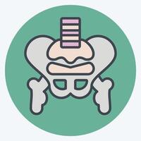 Icon Pelvis. related to Human Organ symbol. color mate style. simple design editable. simple illustration vector