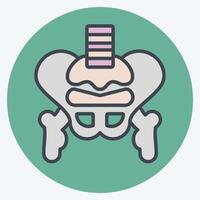 Icon Pelvis. related to Human Organ symbol. color mate style. simple design editable. simple illustration vector