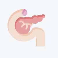 Icon Pancreas. related to Human Organ symbol. flat style. simple design editable. simple illustration vector