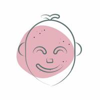 Icon Baby. related to Milk and Drink symbol. Color Spot Style. simple design editable. simple illustration vector