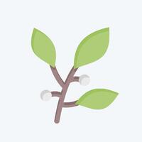 Icon Bay Leaf. related to Spice symbol. flat style. simple design editable. simple illustration vector