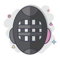 icono casco. relacionado a hockey Deportes símbolo. cómic estilo. sencillo diseño editable vector