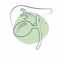 Icon Gallbladder. related to Human Organ symbol. Color Spot Style. simple design editable. simple illustration vector