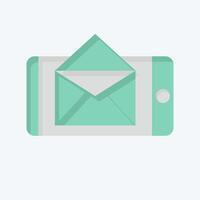 Icon Email. related to Post Office symbol. flat style. simple design editable. simple illustration vector