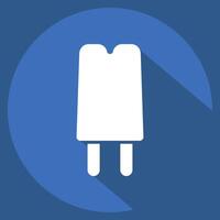 Icon Popsicle. related to Milk and Drink symbol. long shadow style. simple design editable. simple illustration vector