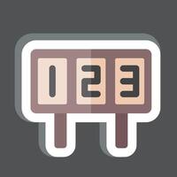 Sticker Scoreboard. related to Hockey Sports symbol. simple design editable vector