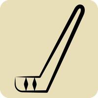 icono hockey palo. relacionado a hockey Deportes símbolo. mano dibujado estilo. sencillo diseño editable vector