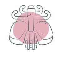 Icon Diaphragm. related to Human Organ symbol. Color Spot Style. simple design editable. simple illustration vector