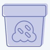 Icon Ice Cream 2. related to Milk and Drink symbol. two tone style. simple design editable. simple illustration vector