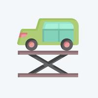 Icon Car Jack. related to Garage symbol. flat style. simple design editable. simple illustration vector