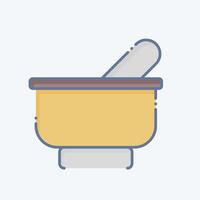 Icon Spice Bowl. related to Spice symbol. doodle style. simple design editable. simple illustration vector