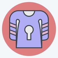 Icon Uniform. related to Hockey Sports symbol. color mate style. simple design editable vector