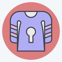 Icon Uniform. related to Hockey Sports symbol. color mate style. simple design editable vector