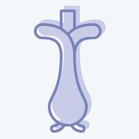 Icon Leek. related to Spice symbol. two tone style. simple design editable. simple illustration vector