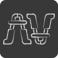 Icon Jumper Cable. related to Garage symbol. chalk Style. simple design editable. simple illustration vector