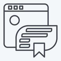 Icon Blogging. related to Post Office symbol. line style. simple design editable. simple illustration vector