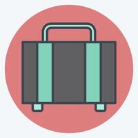 Icon Baggage. related to Leisure and Travel symbol. color mate style. simple design illustration. vector