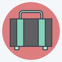 Icon Baggage. related to Leisure and Travel symbol. color mate style. simple design illustration. vector