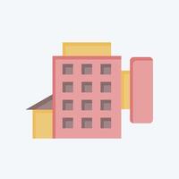 icono hotel. relacionado a ocio y viaje símbolo. plano estilo. sencillo diseño ilustración. vector