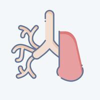 Icon Bronchus. related to Human Organ symbol. doodle style. simple design editable. simple illustration vector