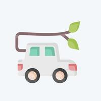 Icon Car Charging. related to Ecology symbol. flat style. simple design editable. simple illustration vector