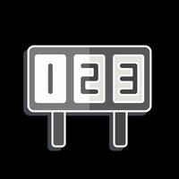 Icon Scoreboard. related to Hockey Sports symbol. glossy style. simple design editable vector