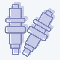 Icon Spark Plug. related to Garage symbol. two tone style. simple design editable. simple illustration vector