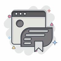 Icon Blogging. related to Post Office symbol. comic style. simple design editable. simple illustration vector