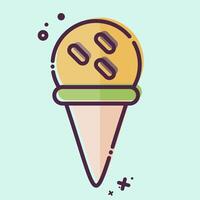 Icon Ice Cream Cone. related to Milk and Drink symbol. MBE style. simple design editable. simple illustration vector