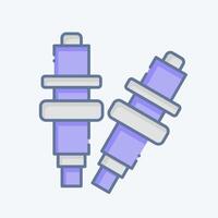 Icon Spark Plug. related to Garage symbol. doodle style. simple design editable. simple illustration vector