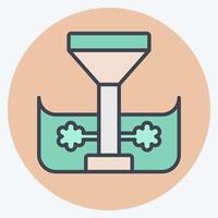Icon Hydro Turbine. related to Ecology symbol. color mate style. simple design editable. simple illustration vector