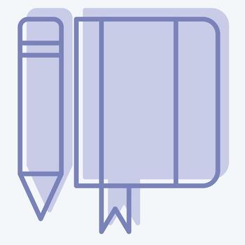 Icon Sketch Book. related to Post Office symbol. two tone style. simple design editable. simple illustration vector