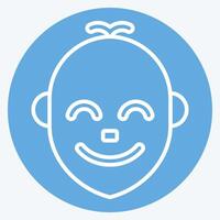 Icon Baby. related to Milk and Drink symbol. blue eyes style. simple design editable. simple illustration vector