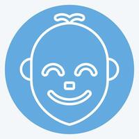 Icon Baby. related to Milk and Drink symbol. blue eyes style. simple design editable. simple illustration vector