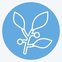 Icon Bay Leaf. related to Spice symbol. blue eyes style. simple design editable. simple illustration vector