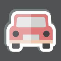 Sticker Cab. related to Leisure and Travel symbol. simple design illustration. vector