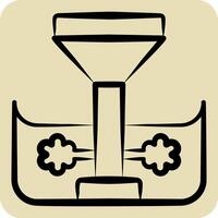 Icon Hydro Turbine. related to Ecology symbol. hand drawn style. simple design editable. simple illustration vector