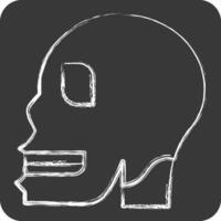 Icon Bone. related to Human Organ symbol. chalk Style. simple design editable. simple illustration vector