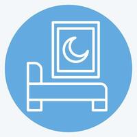 Icon Dream. related to Leisure and Travel symbol. blue eyes style. simple design illustration. vector