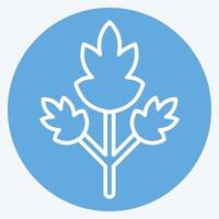 Icon Parsley. related to Spice symbol. blue eyes style. simple design editable. simple illustration vector