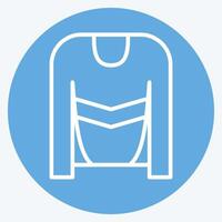 icono hockey jersey. relacionado a hockey Deportes símbolo. azul ojos estilo. sencillo diseño editable vector