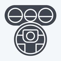 Icon Steering Wheel. related to Garage symbol. glyph style. simple design editable. simple illustration vector