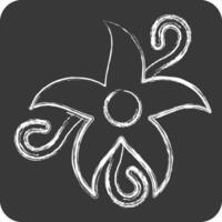 Icon Vanilla. related to Spice symbol. chalk Style. simple design editable. simple illustration vector