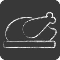 Icon Dinner. related to Leisure and Travel symbol. chalk Style. simple design illustration. vector