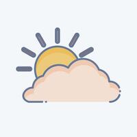 Icon Weather 2. related to Leisure and Travel symbol. doodle style. simple design illustration. vector