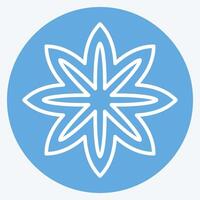 Icon Star Anise. related to Spice symbol. blue eyes style. simple design editable. simple illustration vector