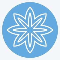 Icon Star Anise. related to Spice symbol. blue eyes style. simple design editable. simple illustration vector