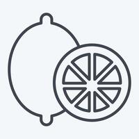 Icon Lemon. related to Spice symbol. line style. simple design editable. simple illustration vector