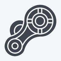 Icon Timing Chain. related to Garage symbol. glyph style. simple design editable. simple illustration vector