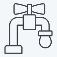 Icon Faucet. related to Ecology symbol. line style. simple design editable. simple illustration vector